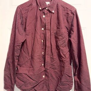 Merona Men's Maroon Casual Button-Down Shirt